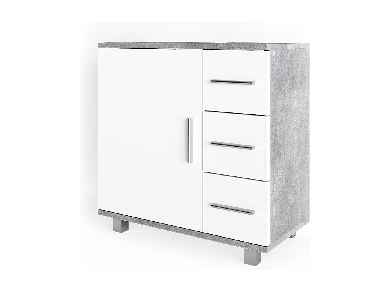 Mobile sottolavabo per bagno calcestruzzo 60x33x60.8 ilias