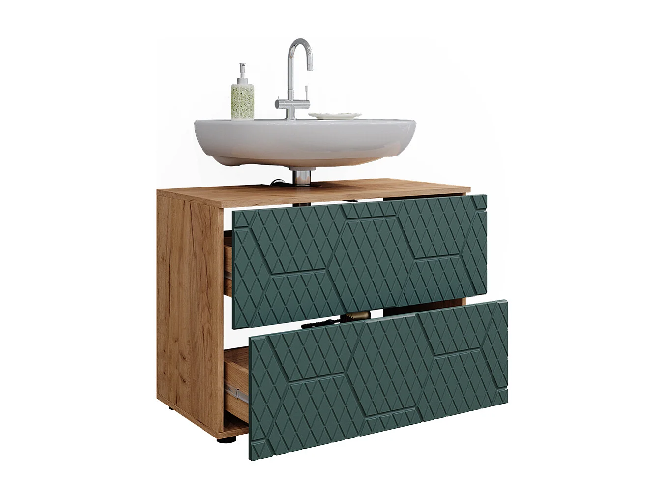 Meuble sous lavabo vert 80x41x58.6 irma