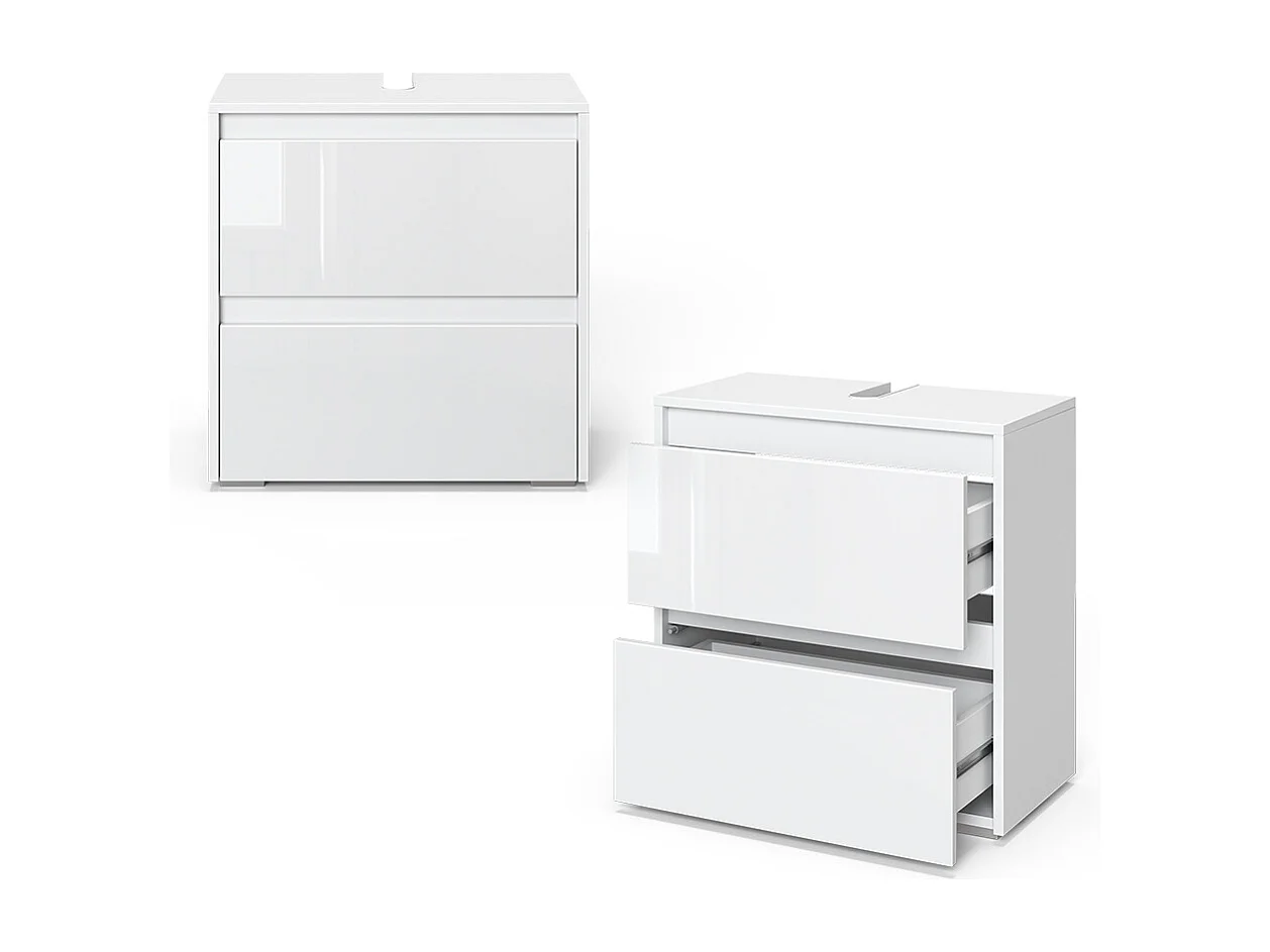 Waschbeckenunterschrank weiß 60.2x30x62.1 majest