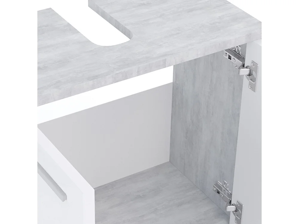 Mobile sottolavabo per bagno calcestruzzo 58x33x60 kiko