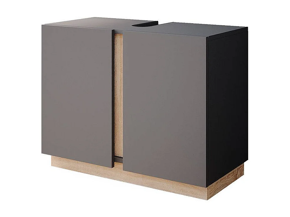 Meuble sous vasque simple anthracite 70.4x34.6x55.5 gloria