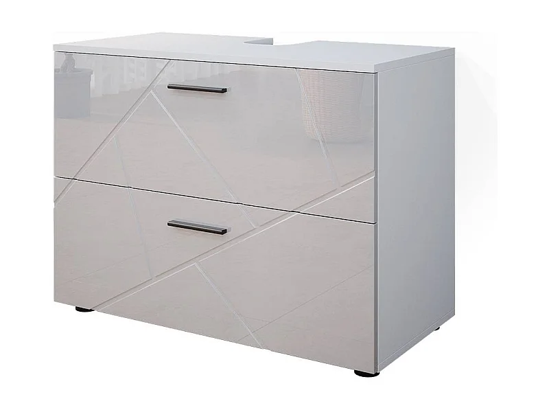 Mobile sottolavabo per bagno bianco lucido 80x41x58.6 irma
