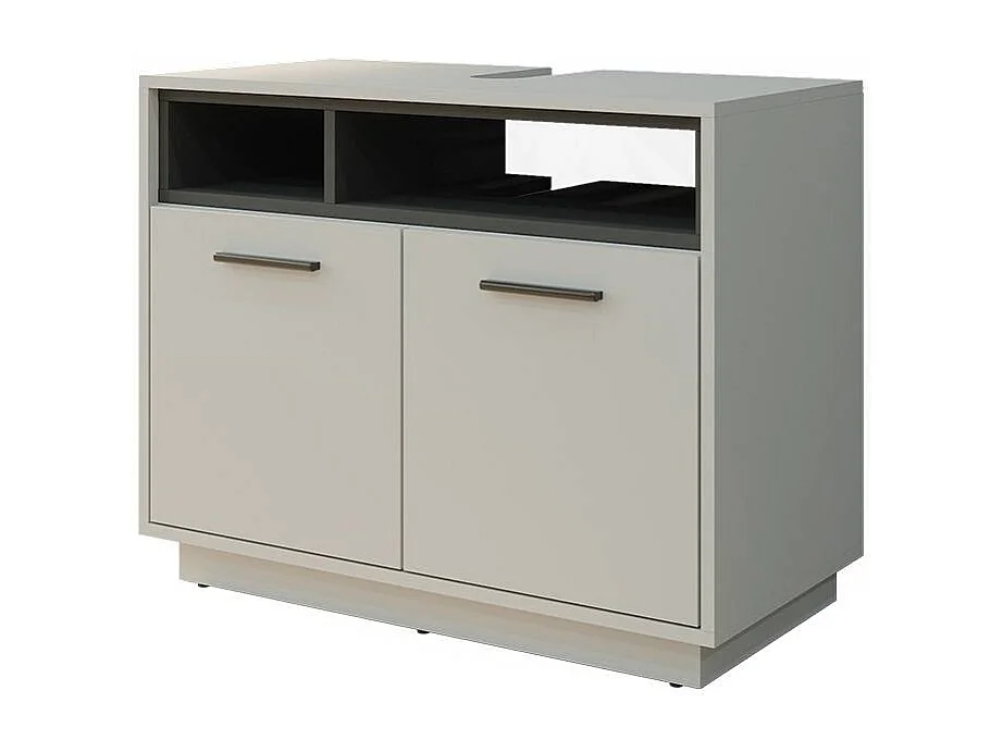 Mueble bajo lavabo gris 80x40x64 beatrice