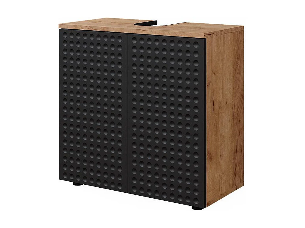 Meuble sous lavabo  anthracite à pois 60x30x59 irma