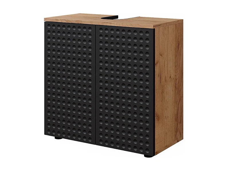 Meuble sous lavabo  anthracite à pois 60x30x59 irma