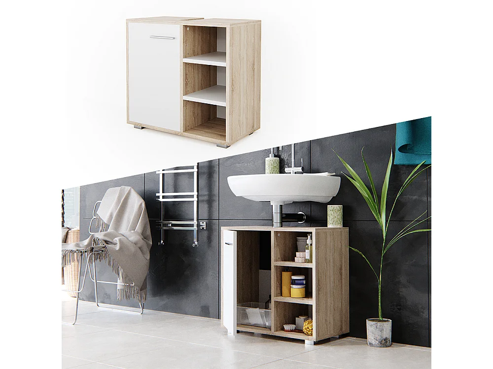 Mueble bajo lavabo sonoma 60x31.1x55.6 perry