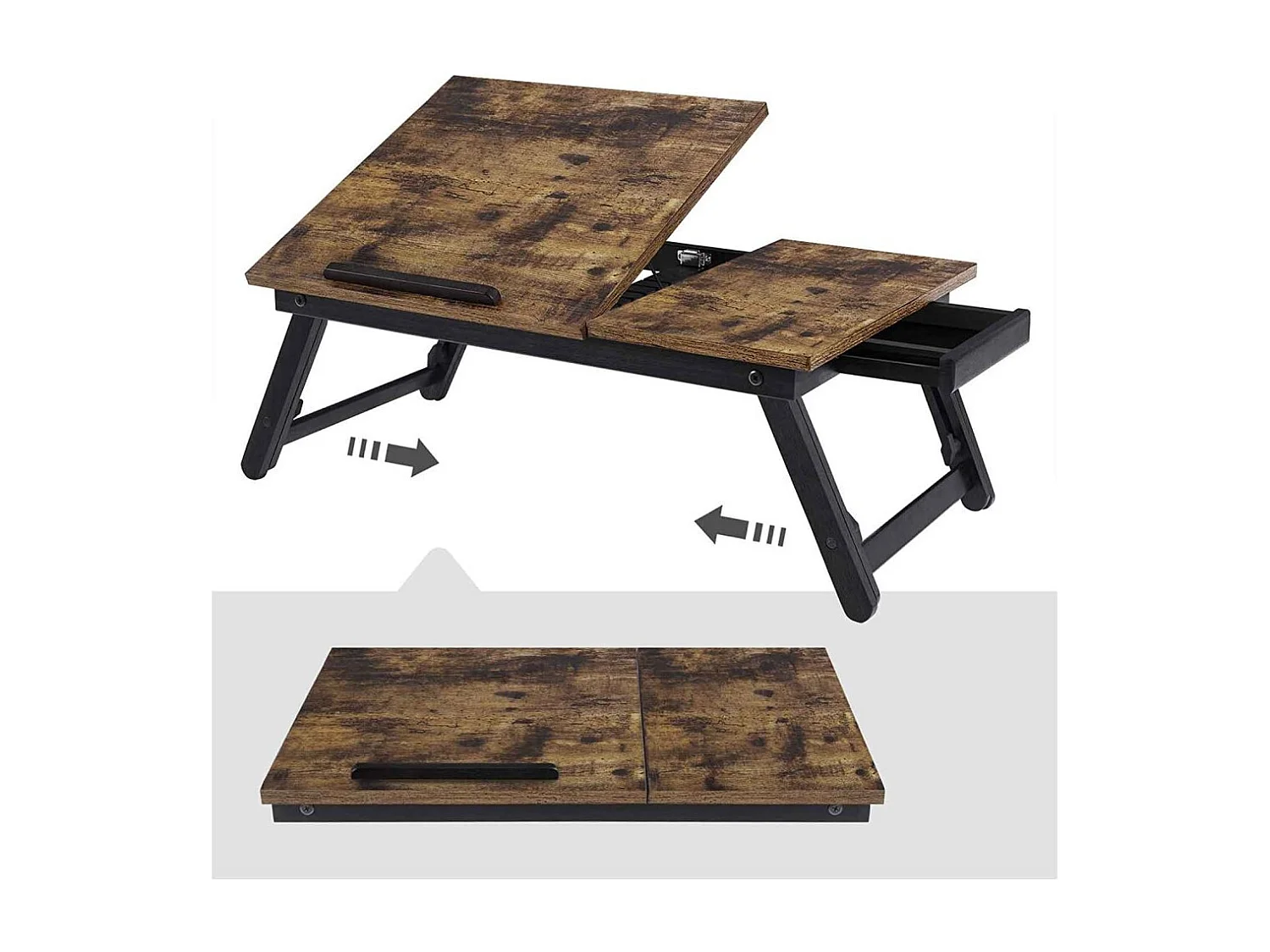 Biurko na laptopa do łóżka lub sofy z regulowanym, odc