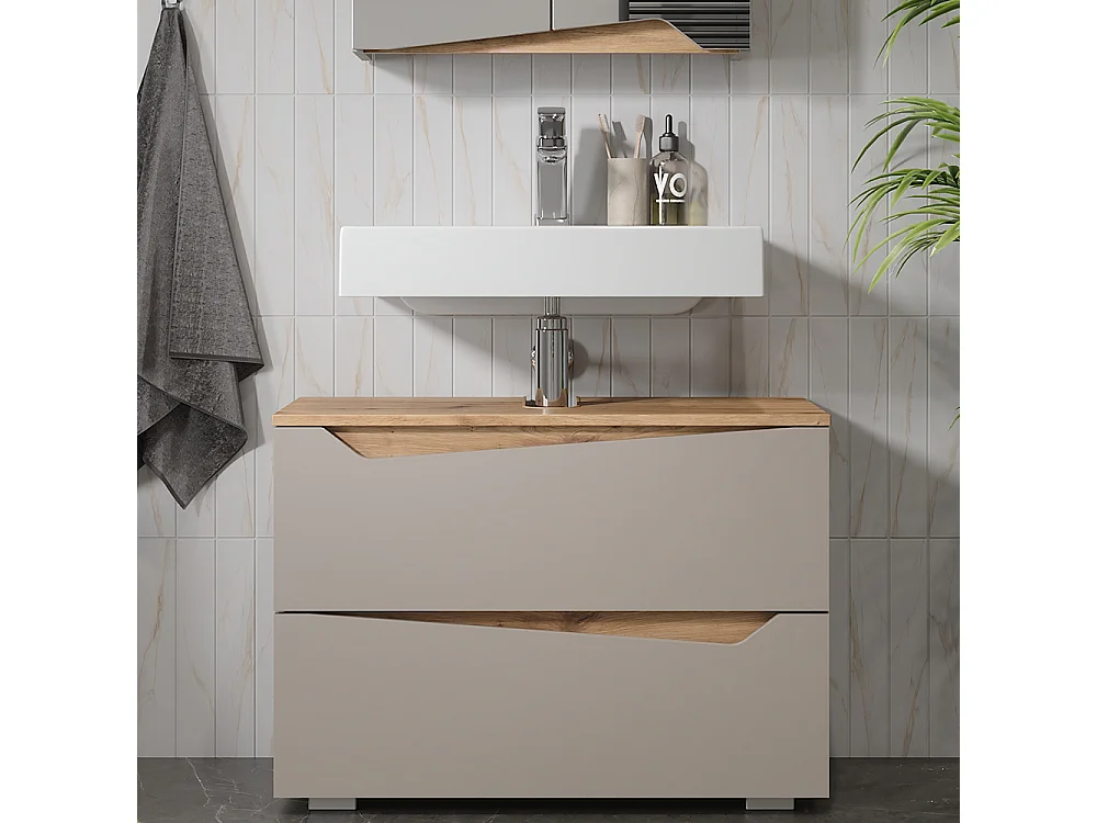 Mobile sottolavabo per bagno grigio 80x35x57.5 marelle