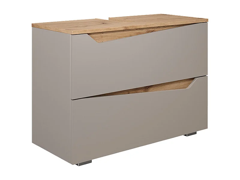 Waschbeckenunterschrank greige 80x35x57.5 marelle