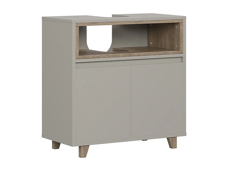 Meuble vasque simple grège 60x30x61 elnor