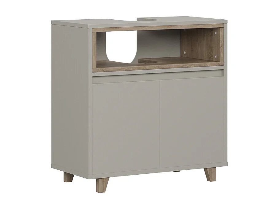 Meuble vasque simple grège 60x30x61 elnor