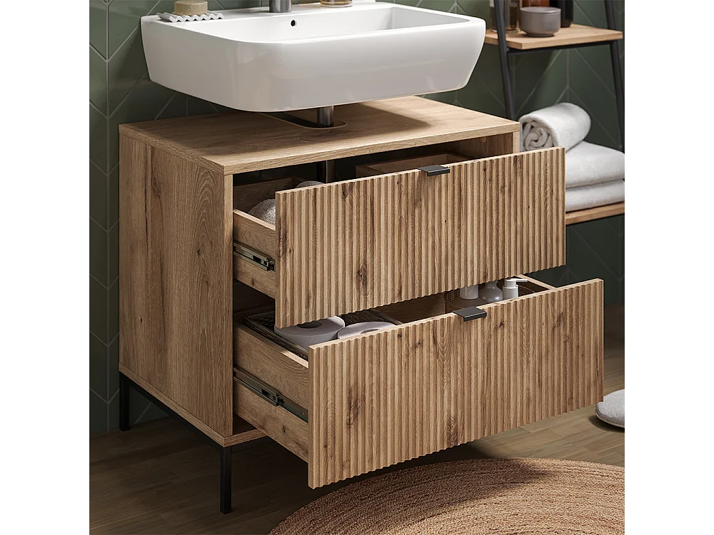 Waschbeckenunterschrank viking oak 70x45.1x63 eliza