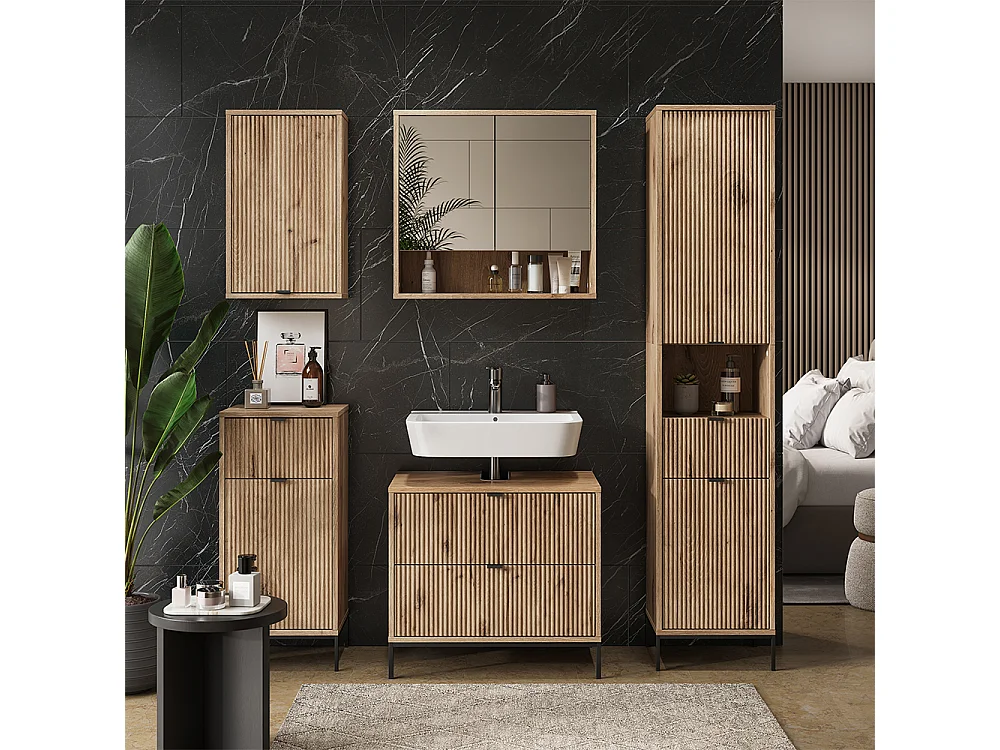 Waschbeckenunterschrank viking oak 70x45.1x63 eliza