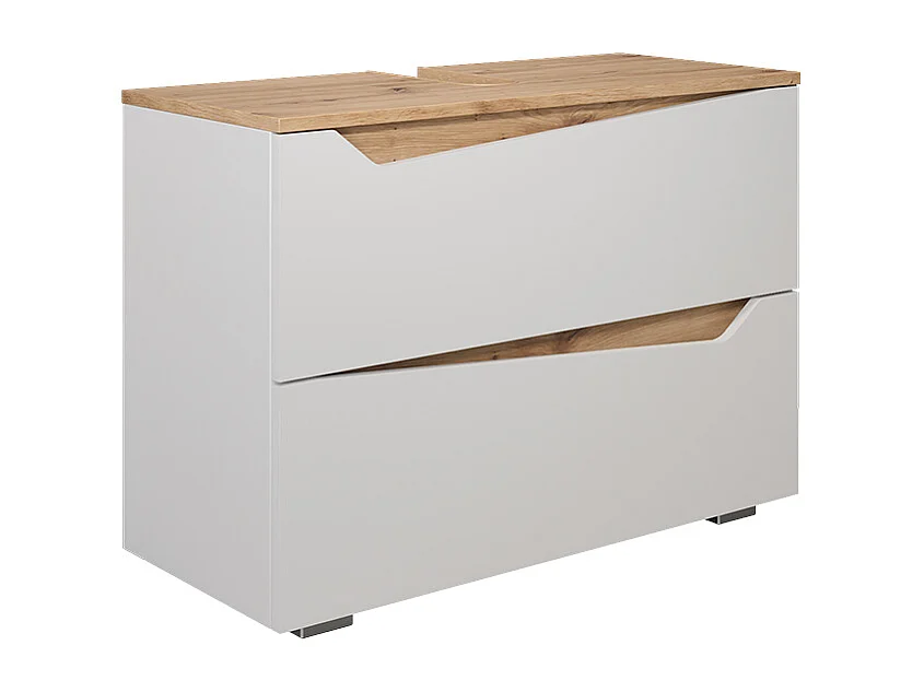Mobile sottolavabo per bagno bianco/artisan 80x35x57.5 marelle