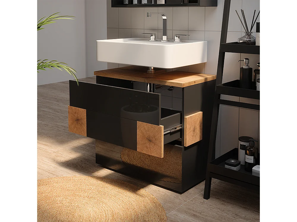 Waschbeckenunterschrank anthrazit 70x37x64.5 eden