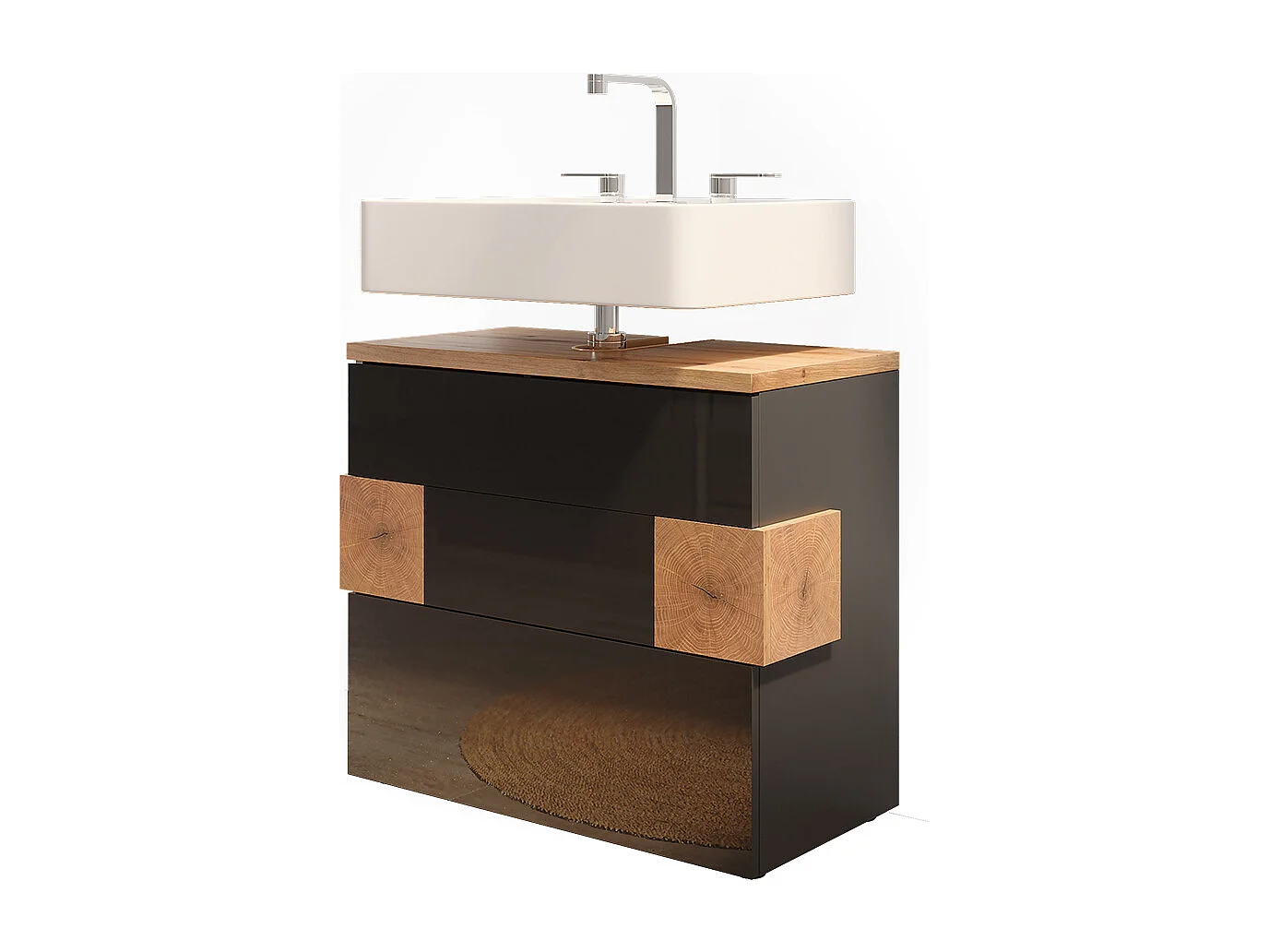 Waschbeckenunterschrank anthrazit 70x37x64.5 eden