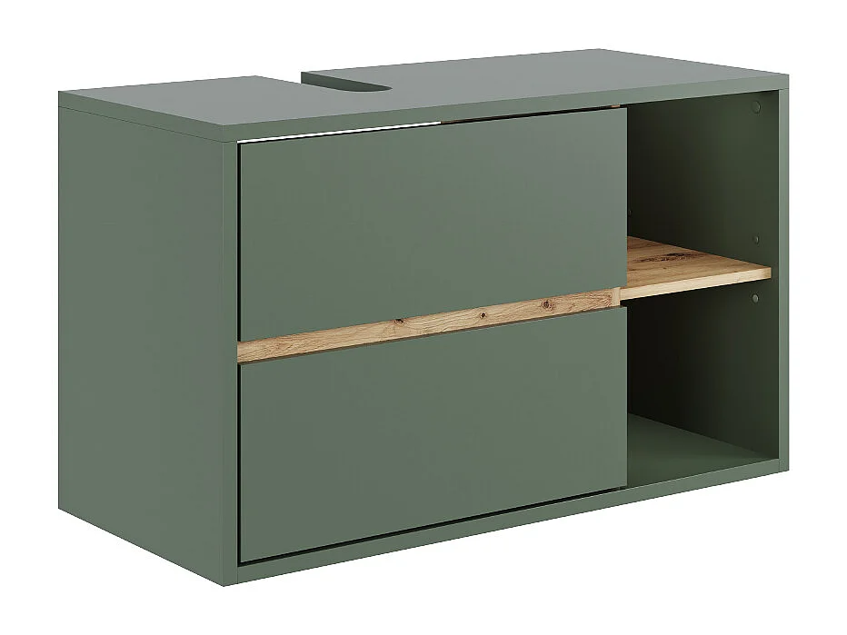 Meuble sous lavabo vert/artisan 100x45.5x60 viola