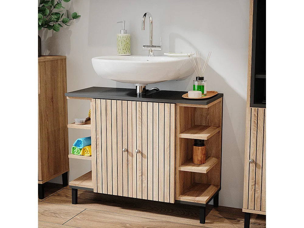 Meuble sous vasque simple sonoma 79.6x32x64 aquis
