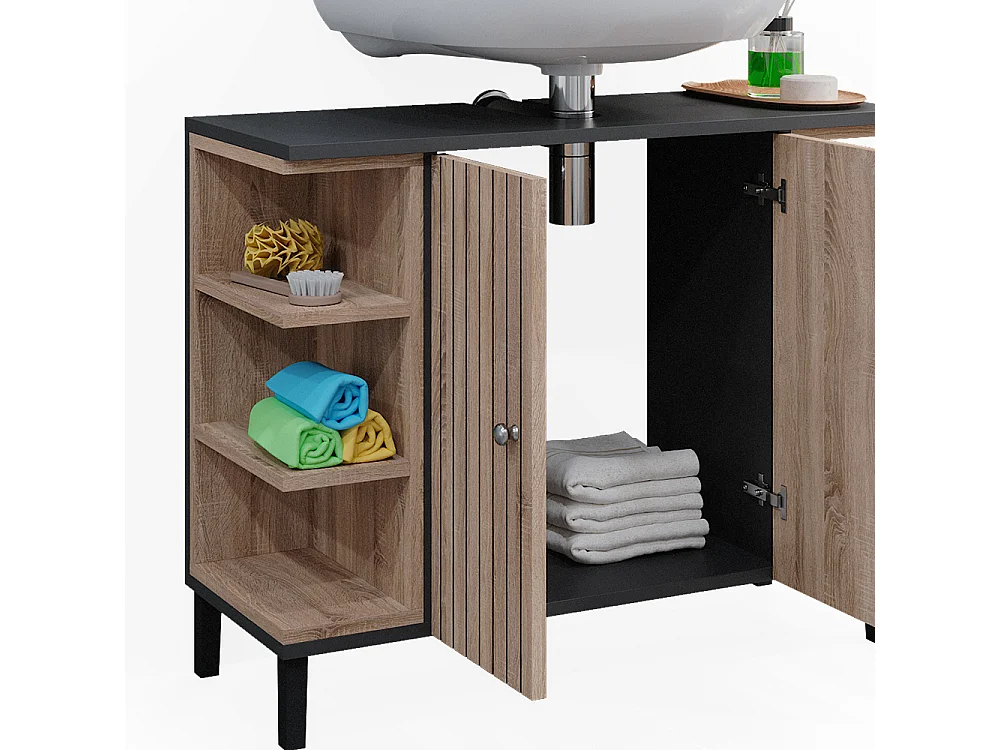 Meuble sous vasque simple sonoma 79.6x32x64 aquis