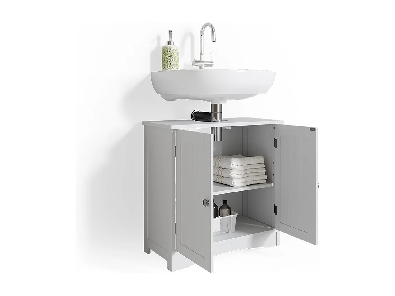 Waschbeckenunterschrank weiß 60x30x60 bianco