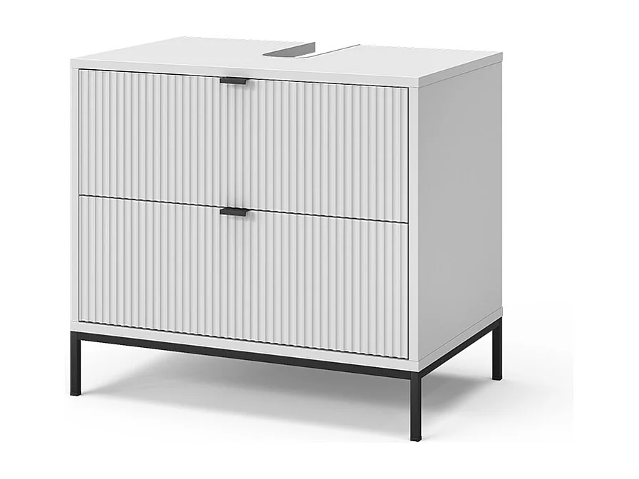 Meuble sous vasque simple blanc 70x45.1x63 eliza