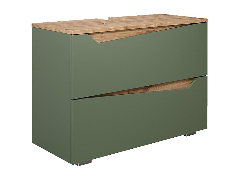 Mobile sottolavabo per bagno verde/artigianale 80x35x57.5 marelle