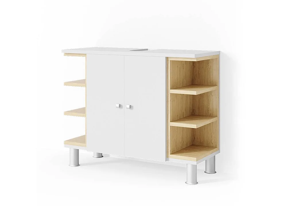 Szafka pod umywalkę biały 79.6x32x64 aquis