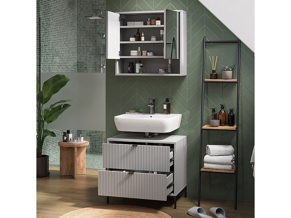 Waschbeckenunterschrank grau 70x45.1x63 eliza