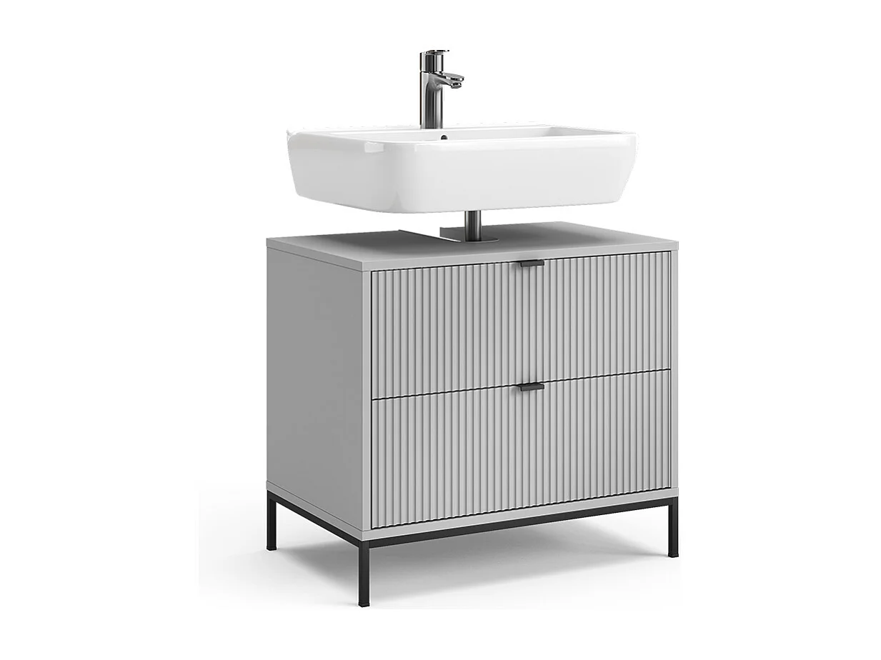 Waschbeckenunterschrank grau 70x45.1x63 eliza