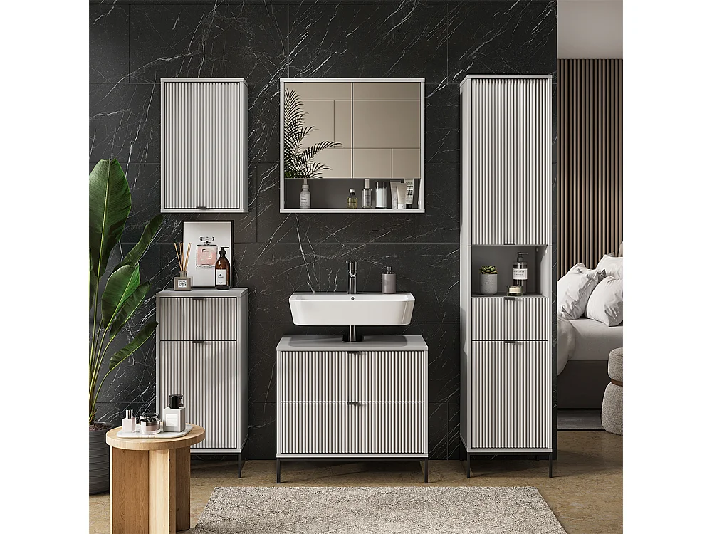 Waschbeckenunterschrank grau 70x45.1x63 eliza