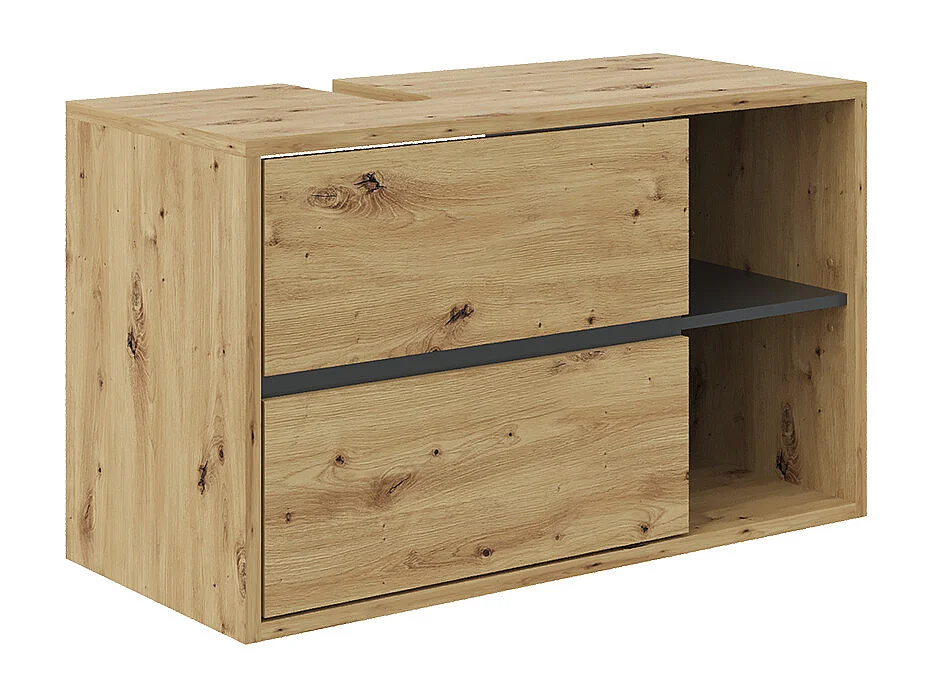 Meuble sous vasque chêne artisan 100x45.5x60 viola