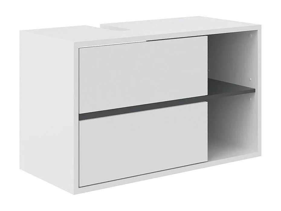 Meuble sous vasque simple blanc 100x45.5x60 viola