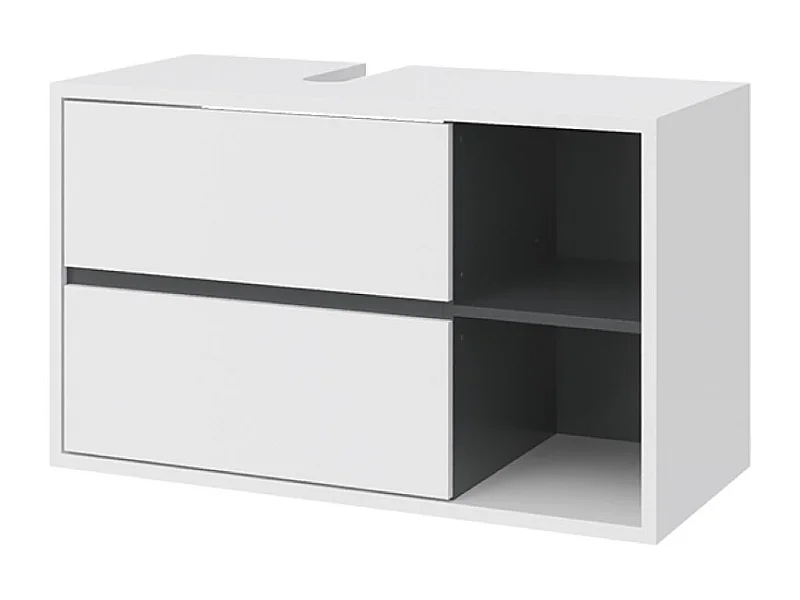 Waschbeckenunterschrank weiß 100x45.5x60 viola