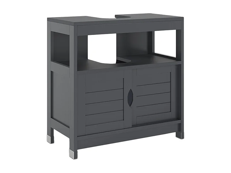 Meuble vasque simple gris 60x30x60 vilda