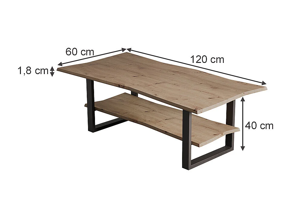 Table basse artisan 120x60x40 yan