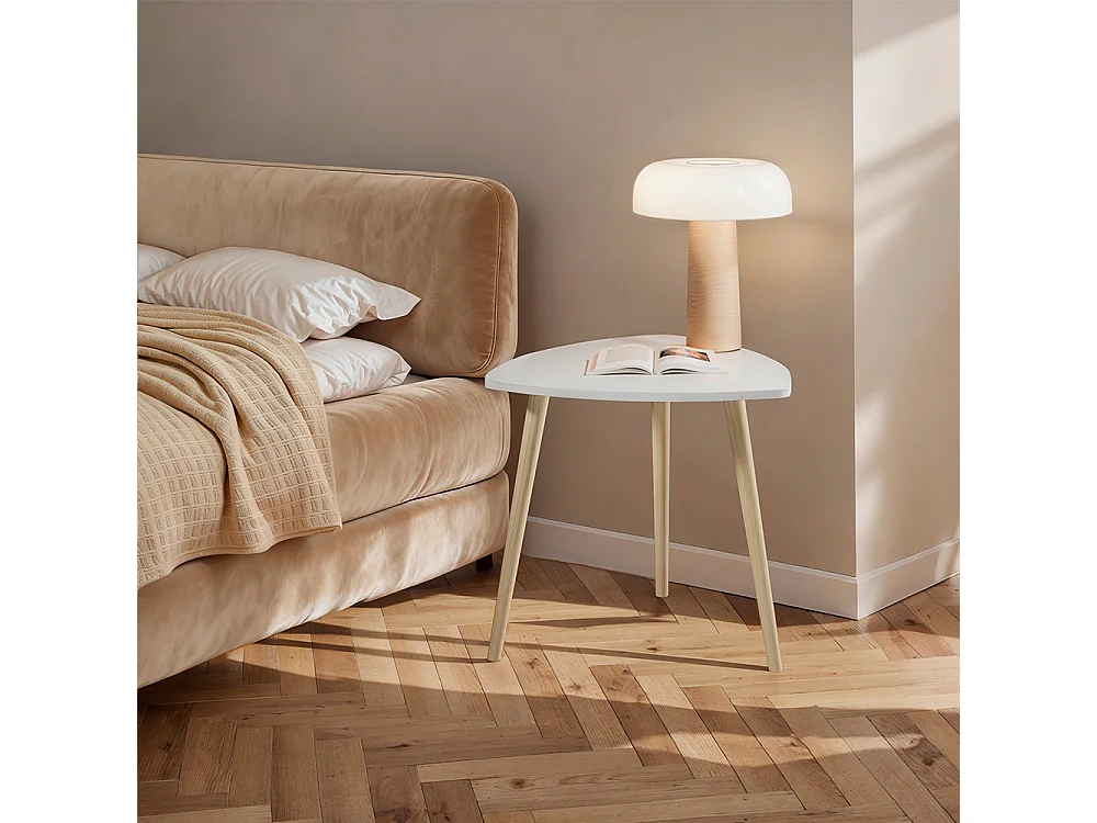 table basse blanc/sonoma 48x48x45 twino