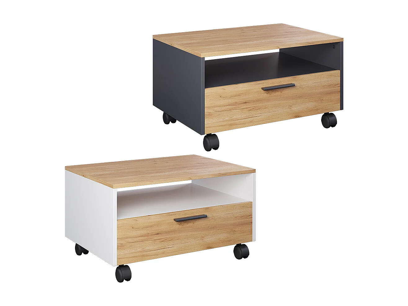 Table basse chêne blanc/force de lor 70x52.4x40 bibo