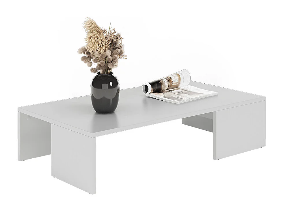 table basse blanc 90x50x21.4 hardi