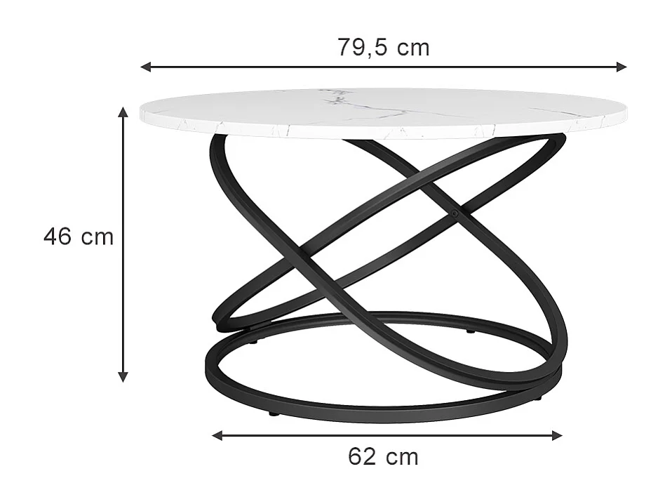 Mesa de centro blanco 79.5x62x46 calgary