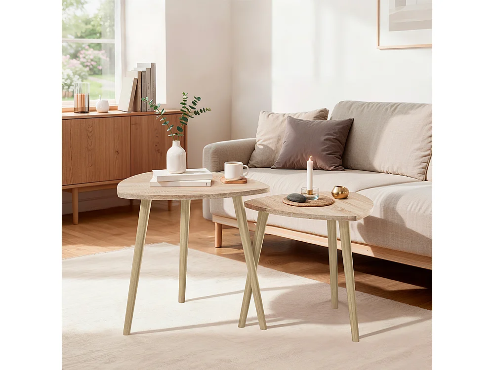 table basse sonoma 48x48x45 twino