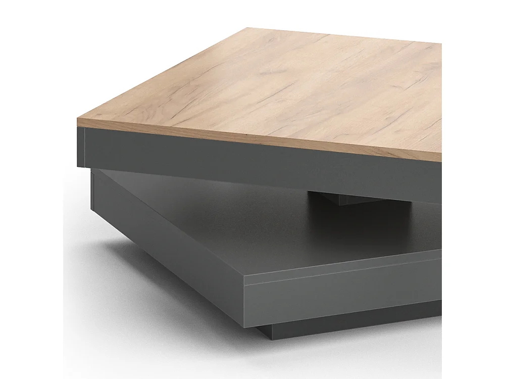 Table basse anthracite 70x70x34 elias