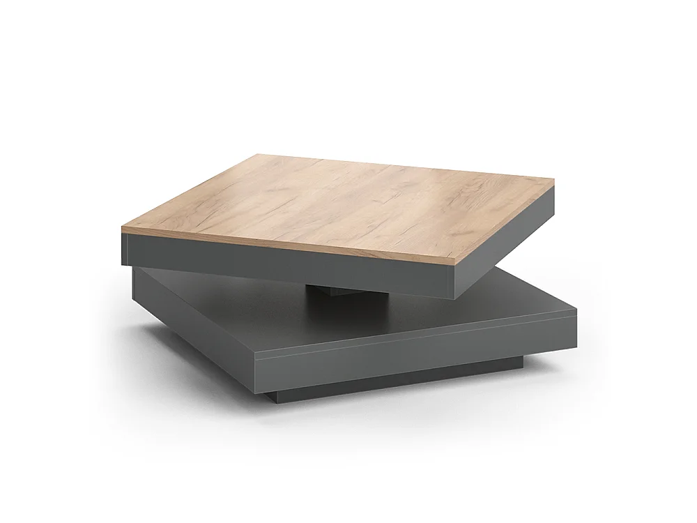 Table basse anthracite 70x70x34 elias