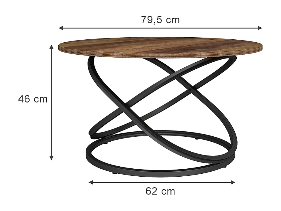 Mesa de centro madera 79.5x62x46 calgary
