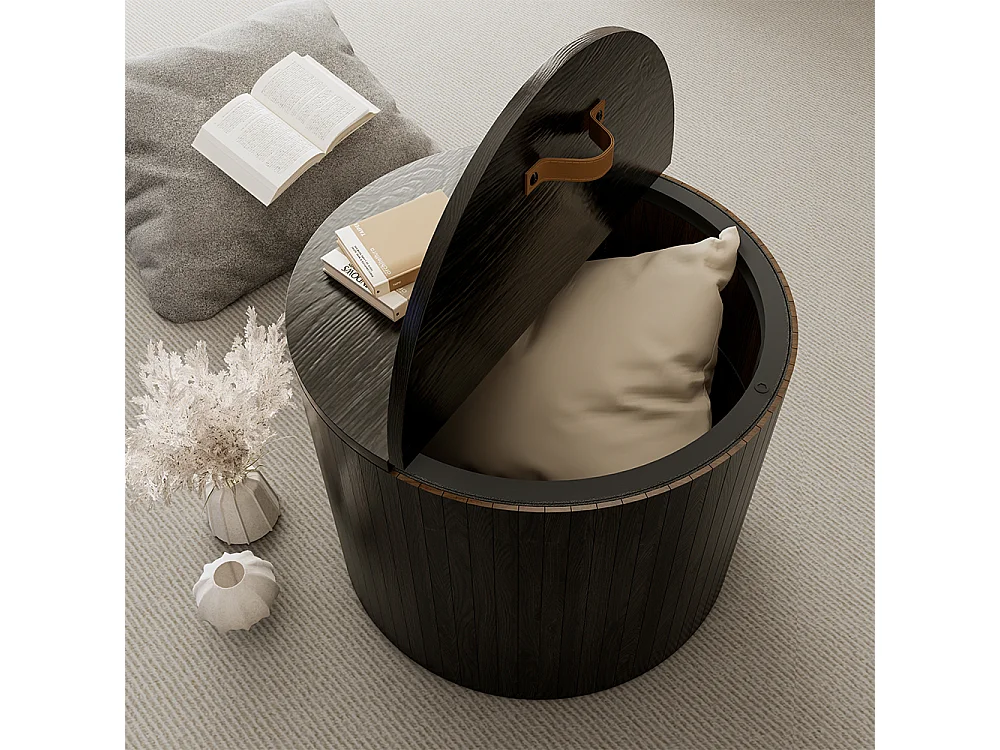 Couchtisch-Set eiche/schwarz 48x48x38 tavilo