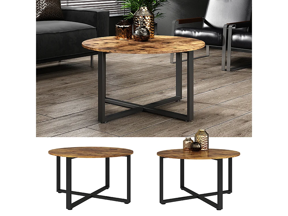 Tavolino da caffè legno antico 80x80x47 fyrk