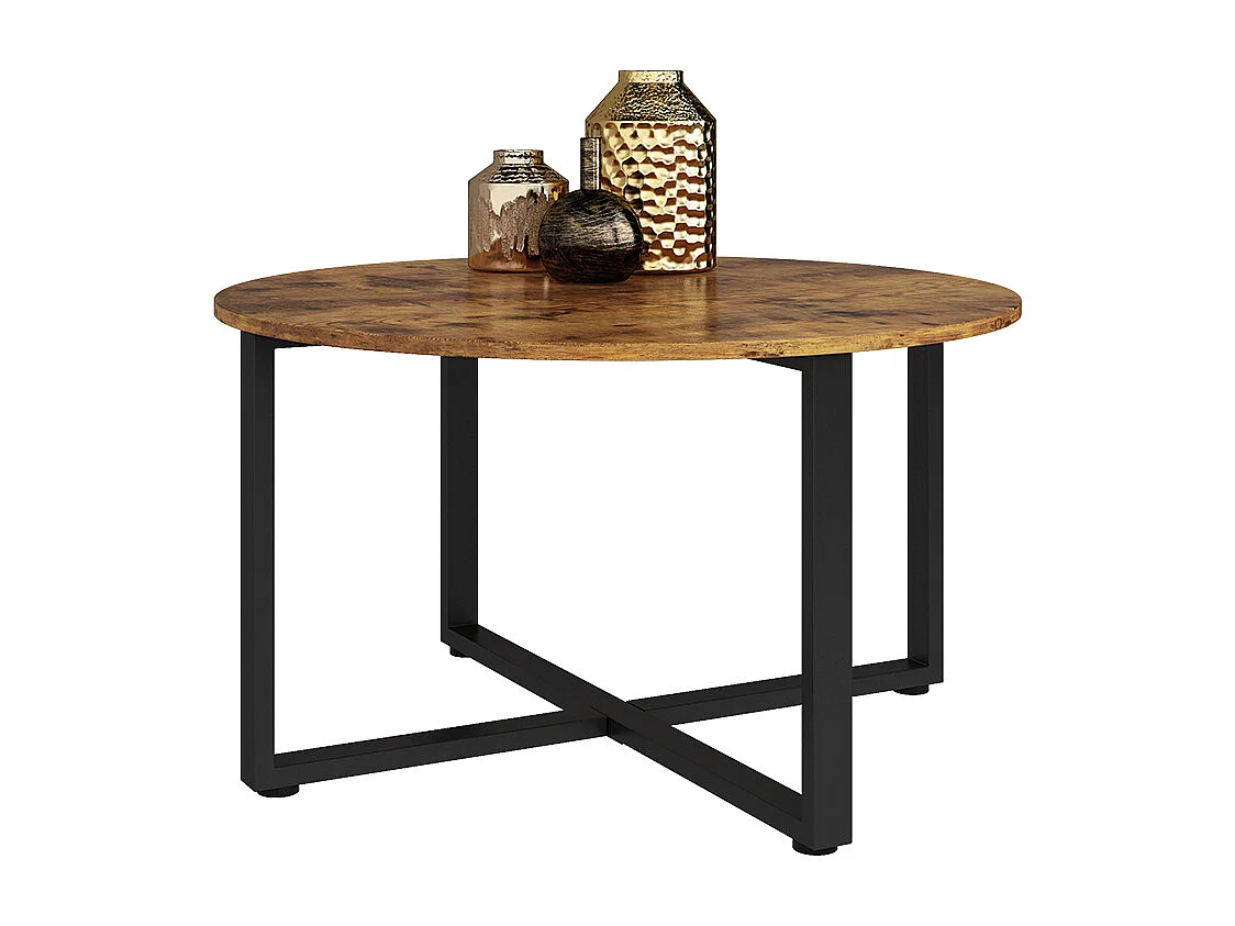 Tavolino da caffè legno antico 80x80x47 fyrk