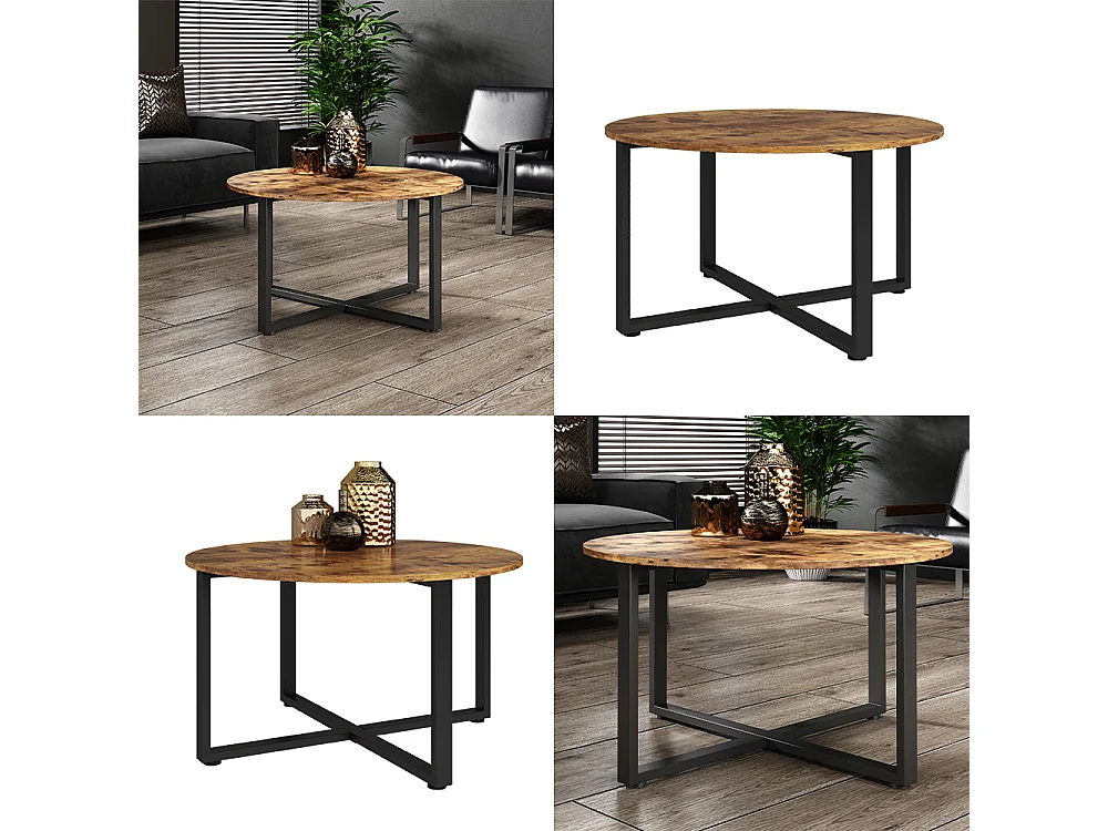 Tavolino da caffè legno antico 80x80x47 fyrk