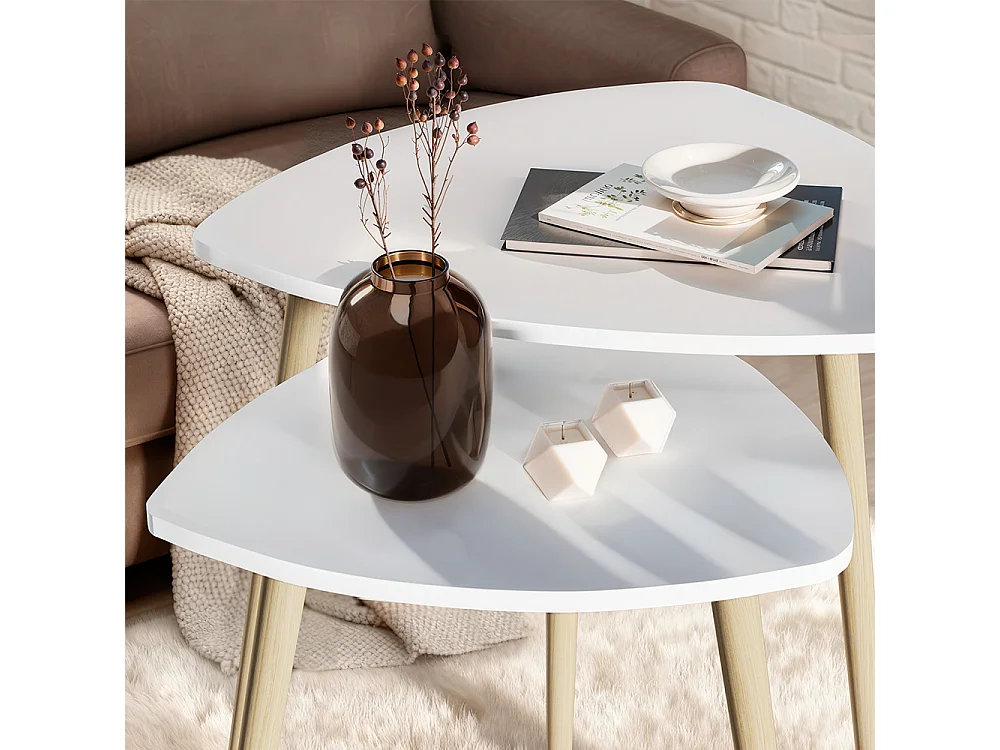 Couchtisch weiß/sonoma 60x60x50 twino