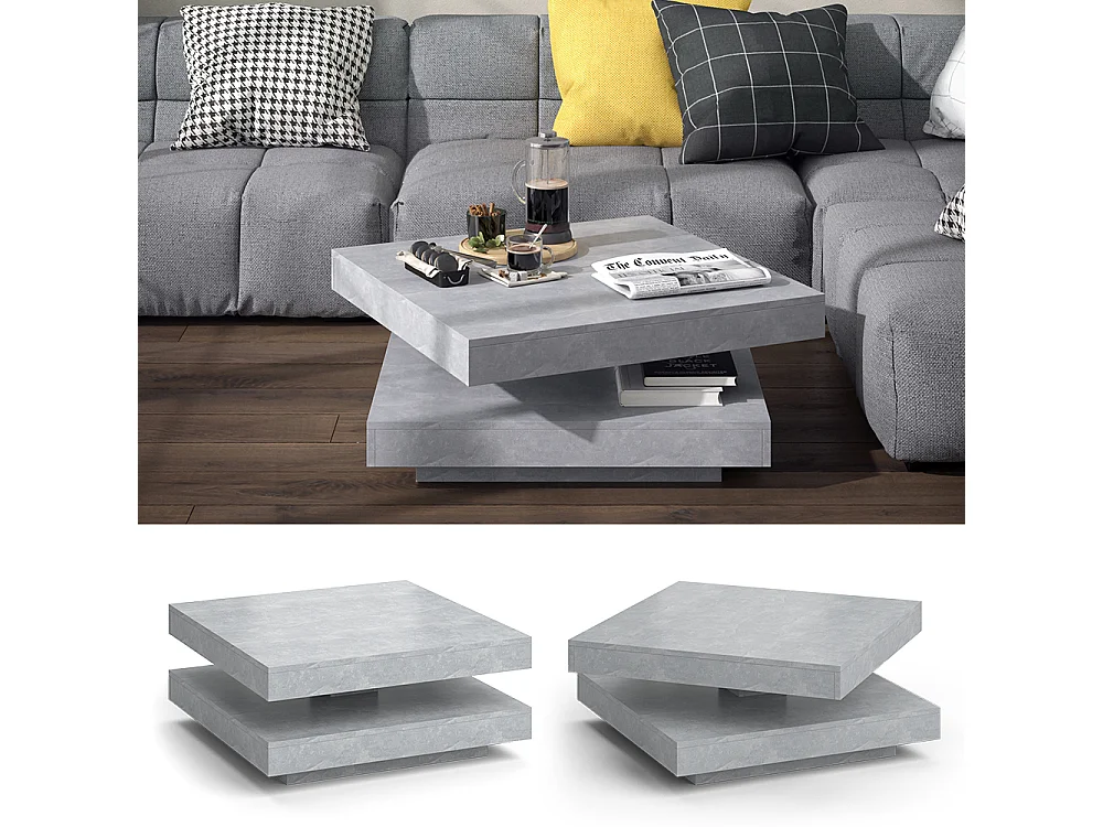 Couchtisch beton 70x70x34 elias