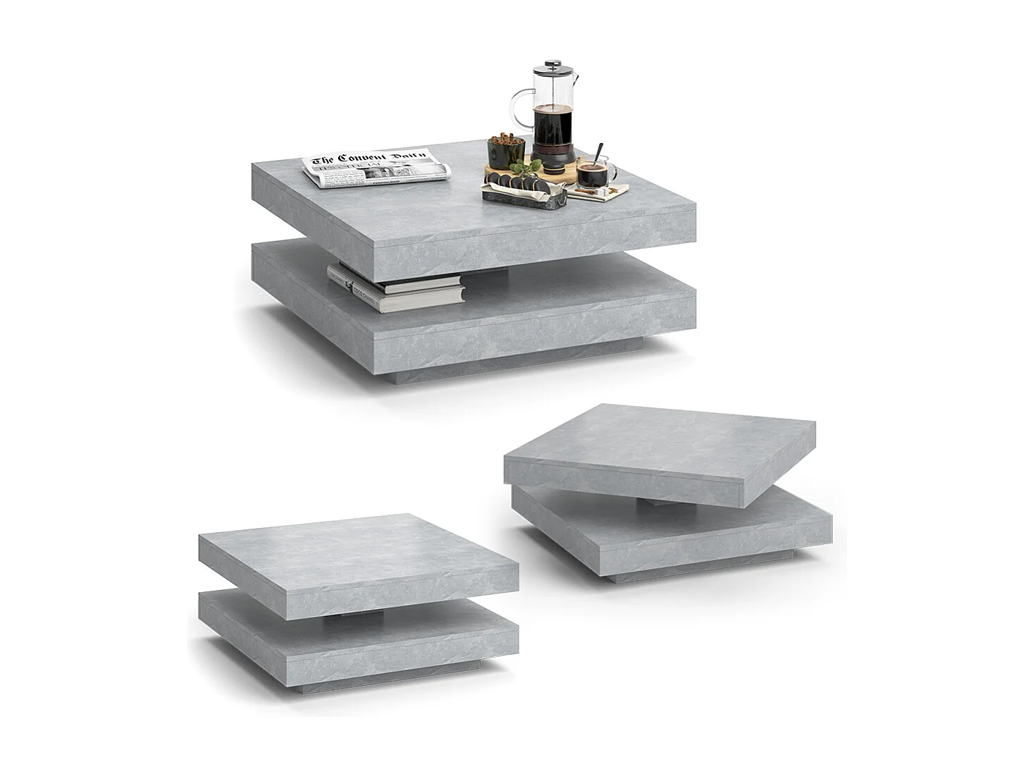 Couchtisch beton 70x70x34 elias